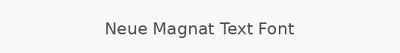 Neue Magnat Text Font