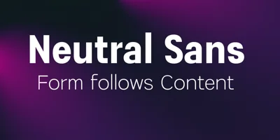 Neutral Sans Font