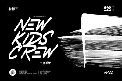 New Kids Crew - Graffiti Type Font
