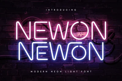 Newon - Modern Neon Light Font