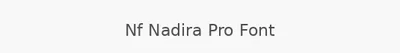 Nf Nadira Pro Font