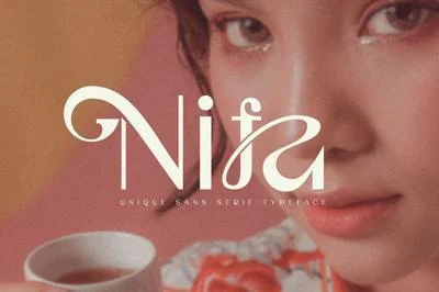 Nifa Ligature Sans Serif Typeface