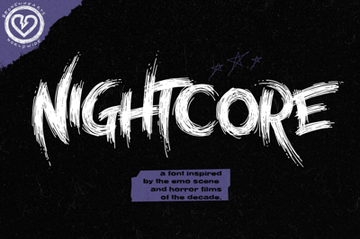 Nightcore - Emo Horror Font Free Download