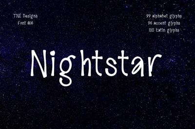 Nightstar sans serif font