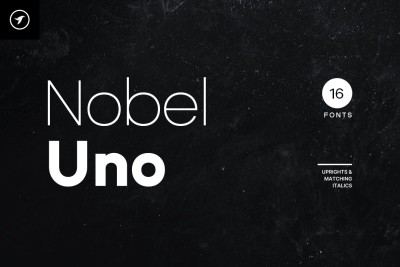 Nobel Uno - Modern Sans-Serif Font Family