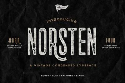 Norsten Vintage Condensed + Extras Font