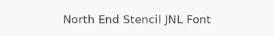 North End Stencil JNL Font