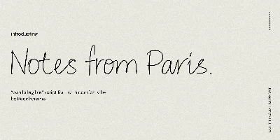 Notes from Paris Font