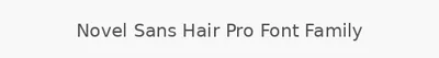 Novel Sans Hair Pro Font Family