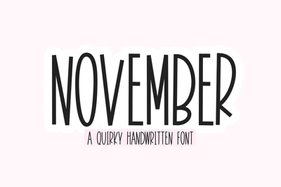 November | Fun Handwritten Font Free Download