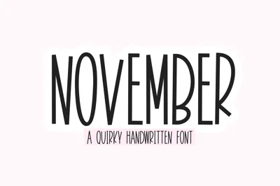 November | Fun Handwritten Font