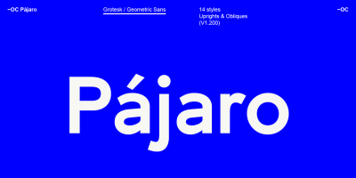 -OC Pajaro Font