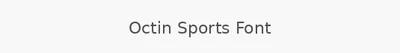 Octin Sports Font
