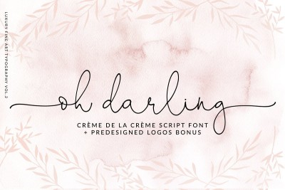 Oh Darling- Ethereal Script Font