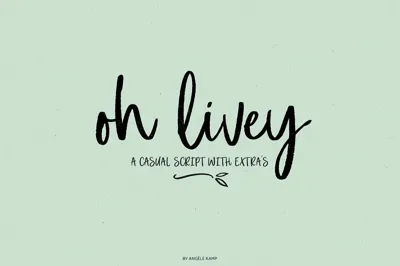 Oh Livey brush script font Free Download