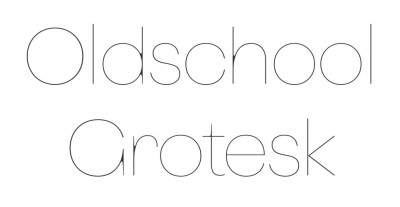 Oldschool Grotesk Font