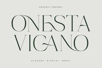 Onesta Vigano Elegant Display Seri Font