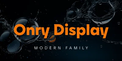 Onry Display Font