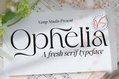 Ophelia Fresh Serif Typeface