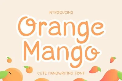 Orange Mango | Cute Handwritten Font