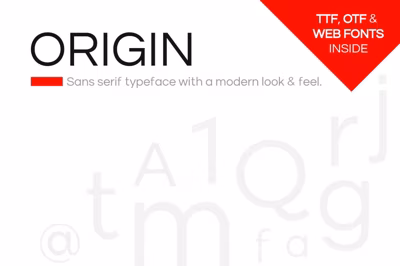 ORIGIN - Modern Typeface + Web Fonts Free Download