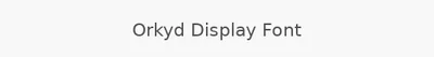 Orkyd Display Font