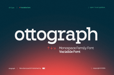 Ottograph | Duospace Font Family Free Download