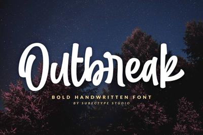 Outbreak / Bold Handwritten font Free Download