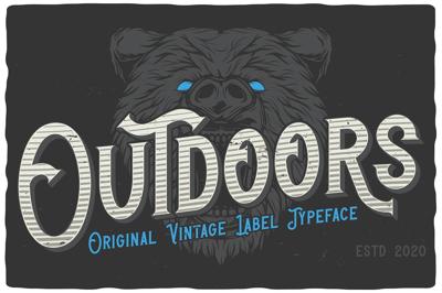 Outdoors Layered Font Free Download