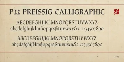 P22 Preissig Calligraphic Font