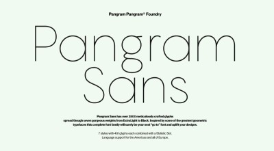 Pangram Sans Font