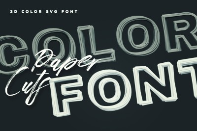 Paper Cuts Color Font