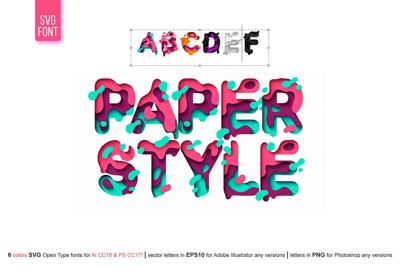 PAPER style OTF-SVG Font Free Download