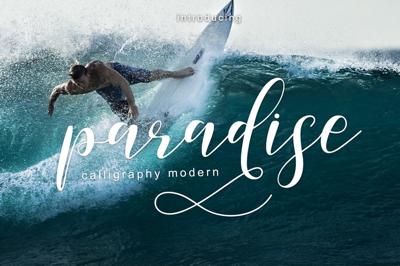 paradise calligraphy modern + Bonus Free Download