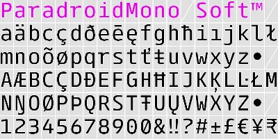 Paradroid Mono Soft Font