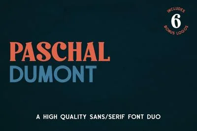 Paschal Dumont - a Modern Font Duo