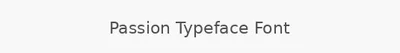 Passion Typeface Font