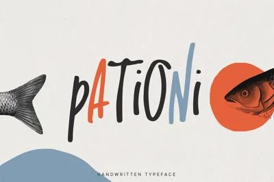 Pationi. Handwritten typeface