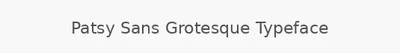 Patsy Sans Grotesque Typeface