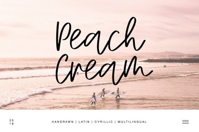 Peach Cream Latin & Cyrillic Font