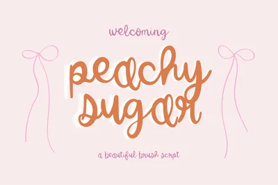 PEACHY SUGAR Brush Script Font