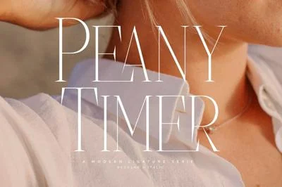 Peany Timer A Modern Ligature Serif Font
