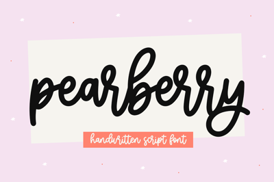 Pearberry | Handwritten Script Font Free Download