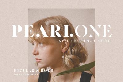 Pearlone - Stylish Stencil Serif Free Download