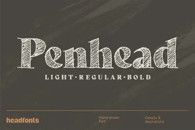 Penhead - Pencil Sketch Font