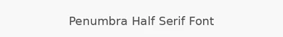 Penumbra Half Serif Font