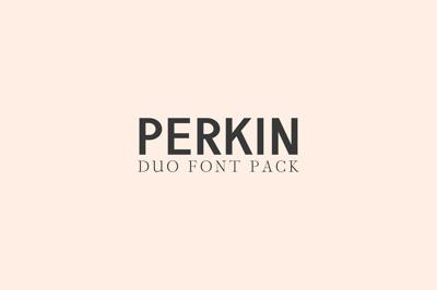 Perkin | Duo Font + Bonus Logo Free Download