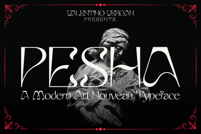 Pesha - Art Nouveau Typeface Free Download