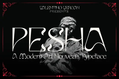 Pesha - Art Nouveau Typeface