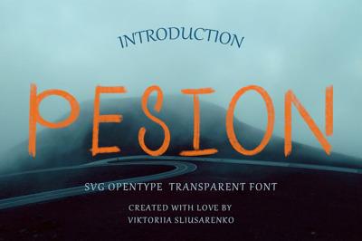 PESION svg opentype font Free Download